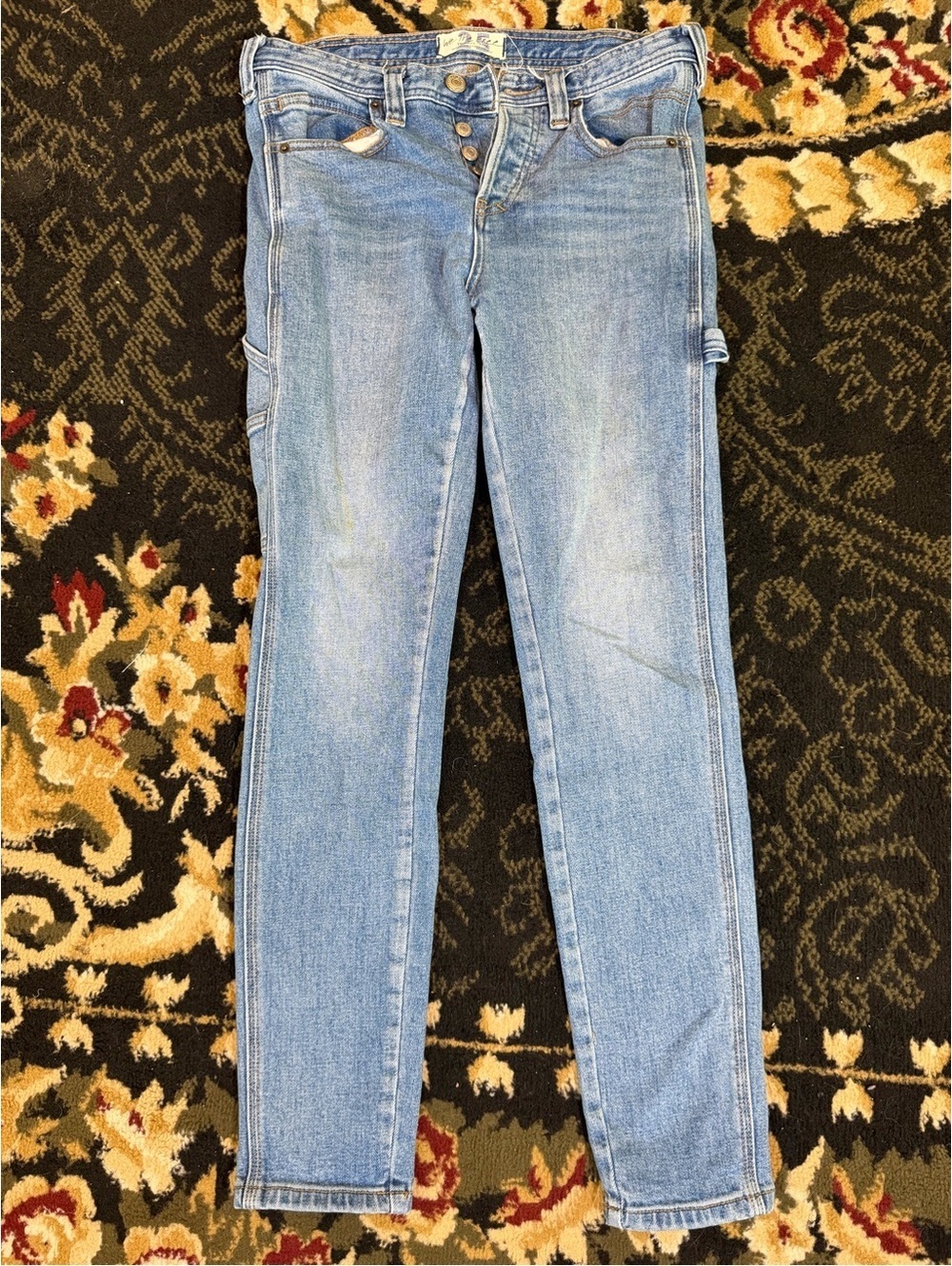We the Free / Free people high rise skinny straight cargo jeans